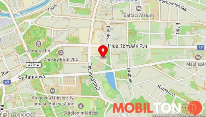 mapa Dílna Restaurace, Hudební producent, Divadelní společnost v Osvoboditelů 4091