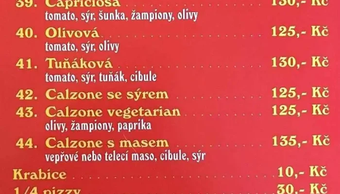 Doner Kebab Menu - Hlouška