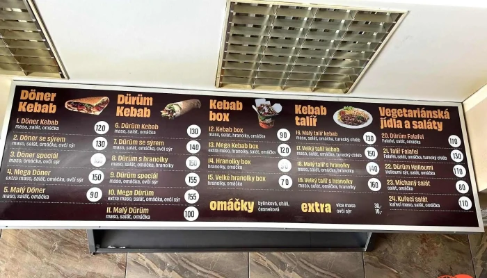 Doner Kebab Roztoky Menu - Tyršovo Nám. 1733