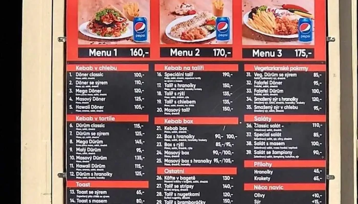 Donerland Menu - Kynského 125/22