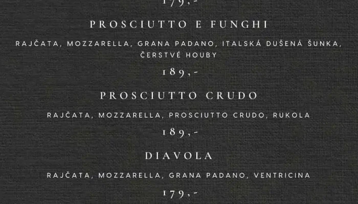 Due Fratelli -  Menu - Lipová 390/2