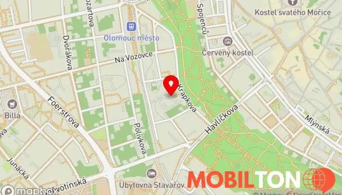 mapa Duo mobil, spol.s r.o. Prodej mobilních telefonů, Telekomunikace, Dodavatel telekomunikačních služeb v Krapkova 439