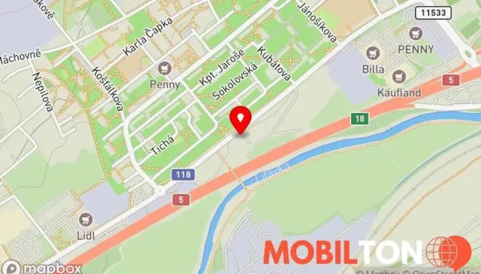 mapa ECONET COMPUTERS spol. s r.o. Prodej výpočetní techniky v Česká republika, Plzeňská 109A