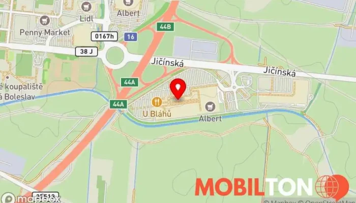 mapa EL SABROSO Mexická restaurace v Mladá Boleslav III