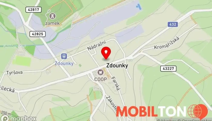 mapa Elektro Šamánek Prodej elektroniky v Zdounky