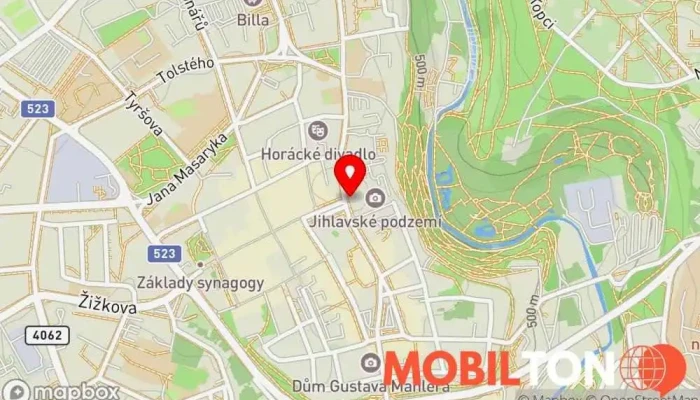 mapa Emma's Bistro Jihlava Restaurace v 1 Jihlava 1 CZ, Masarykovo Nám. 64