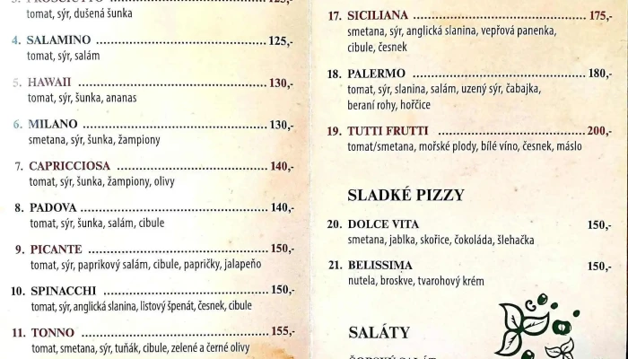Eso Pizza Kebab -  Menu - Palackého Tř. 43/2