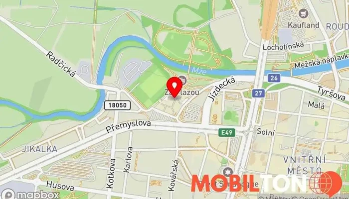 mapa F-mobil Prodej mobilních telefonů, Prodejna příslušenství k mobilním telefonům v Plzeň 3-Jižní Předměstí