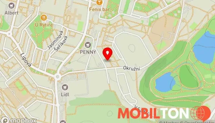 mapa Fajn Club Restaurace, Bar, Pivní zahrádka, Zábavní klub v Bohuslava Vrbenského 1206