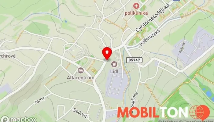 mapa Filipovy iPhony Prodej elektroniky v Československé armády 254