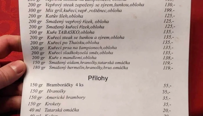 Fontana Menu - Rybářská 155
