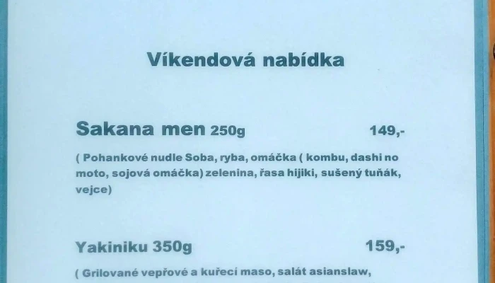 Food Truck U Lukase Menu - Vltavská