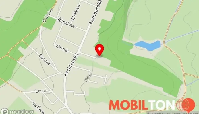 mapa Fořtovna - bažantnice Loučeň Lovecká oblast v K Hájovně 15