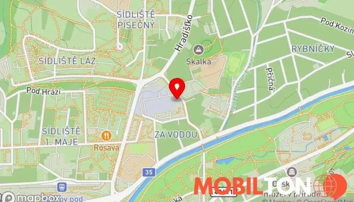 mapa Garmet jídelna Restaurace v Bezručova 610