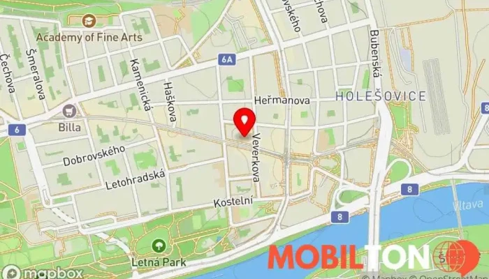 mapa Garuda Restaurant Indonéská restaurace, Kavárna v Praha 7-Holešovice