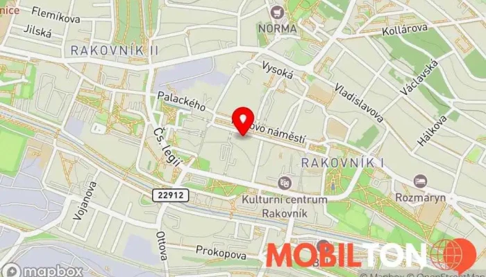 mapa Gelato Caffé Prodej zmrzliny v Rakovník I
