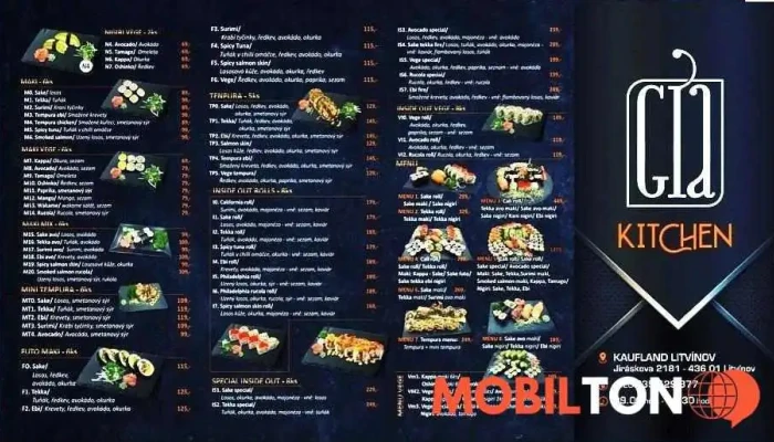 Gia Kitchen -  Menu - Kaufland, Jiráskova 2181