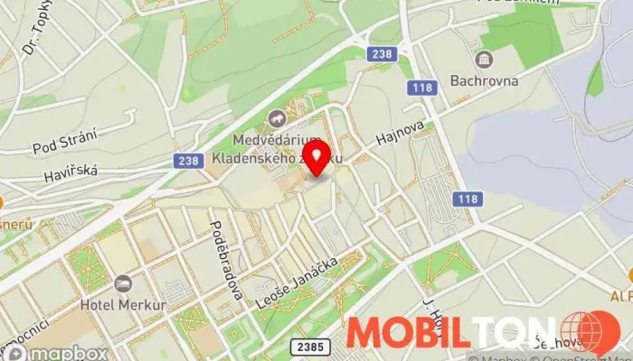 mapa Golden Bird Indická restaurace, Restaurace nabízející döner kebab v T. G. Masaryka 106