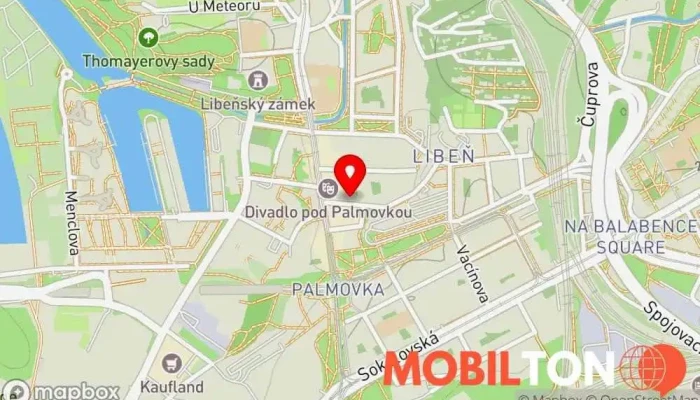 mapa Góvinda Palmovka, restaurace a rozvoz obědů Vegetariánská restaurace v Praha 8-Palmovka