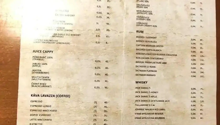 Graal Ve Skale Menu - Ptácká 314