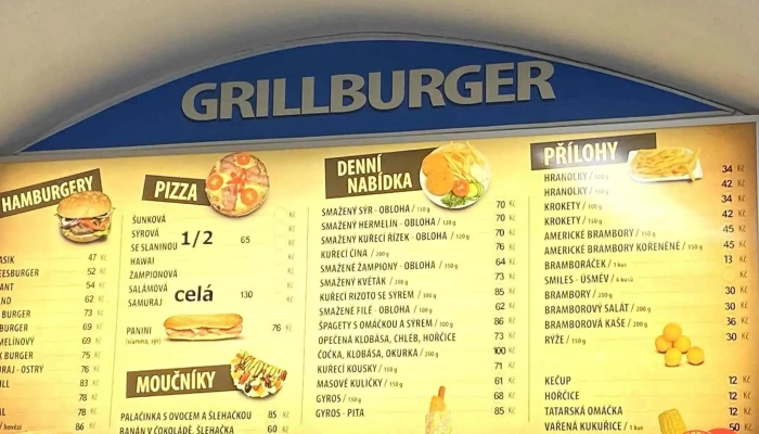 Grill Burger -  Menu - Centrum