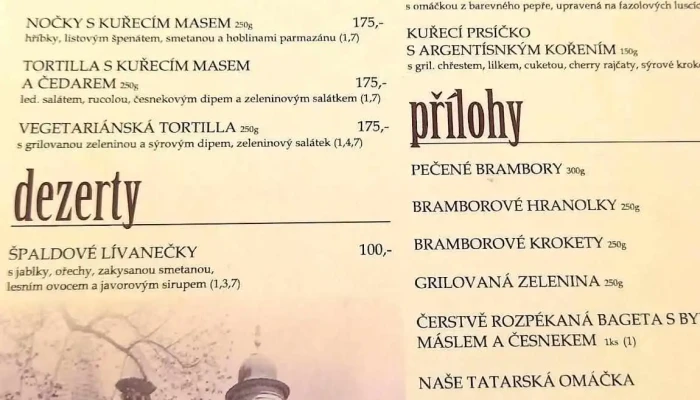 Gurman Restaurant Stare Slany Menu - Beřovice