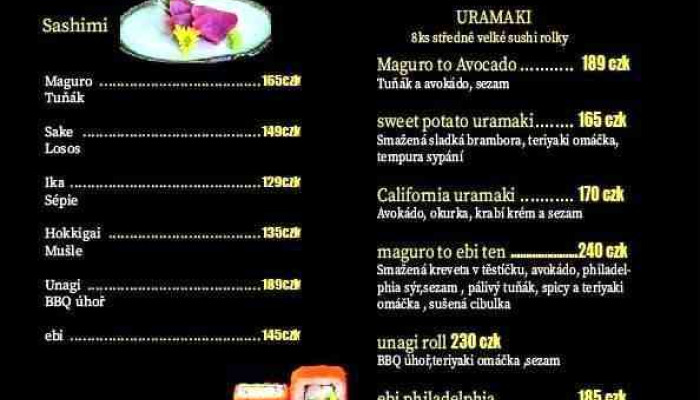 Hado Restaurant -  Menu - Vašatova 1459