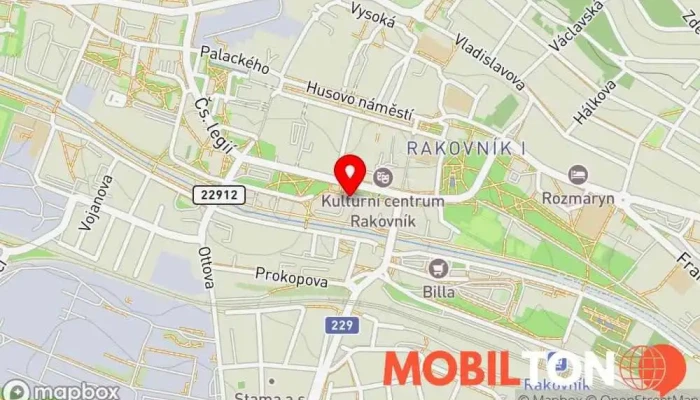 mapa Hájenka Restaurace v Na Sekyře 1472