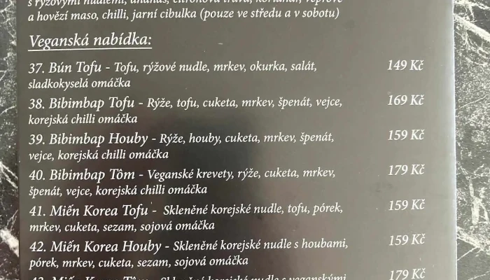 Happy Restaurant Nehvizdy -  Menu - Do Nehvizdek