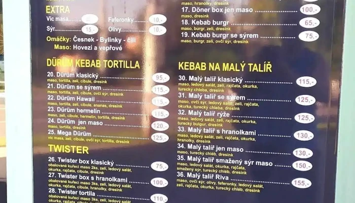 Hasicarna Novesta Menu - U Zimního Stadionu 4286