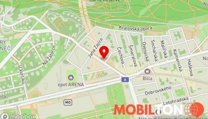 mapa HelloApple Opravna mobilních telefonů, Prodej mobilních telefonů, Počítačové poradenství, Počítačová podpora a služby v Praha 7