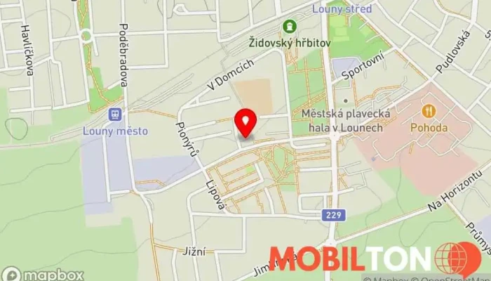 mapa Herna & Café U Zajíce Dětské zábavní centrum v 1 Louny 1 CZ, Školní 2431