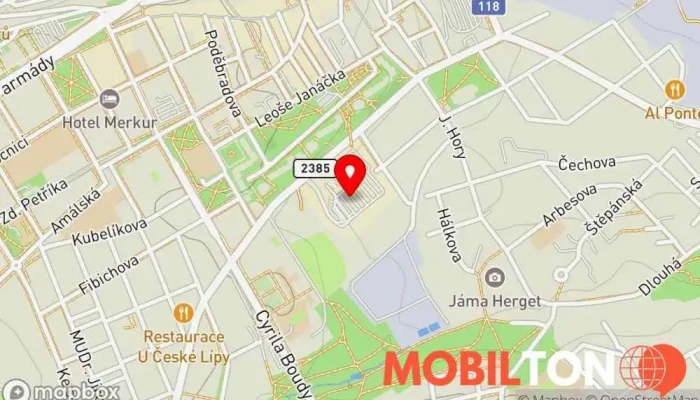 mapa Hokkaido Sushi bar Restaurace, Prodej piv, Cukrárna, Koktejlový bar, Prodej zmrzliny, Rybí restaurace, Suši restaurace, Vinárna v Petra Bezruče