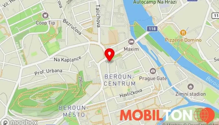 mapa Horkej Brambor U Hradeb Restaurace v Zámečnická 11