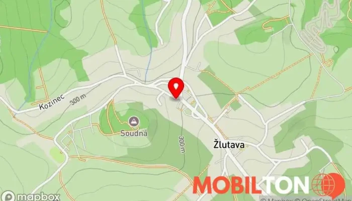 mapa Horní hospoda Hospoda v Žlutava