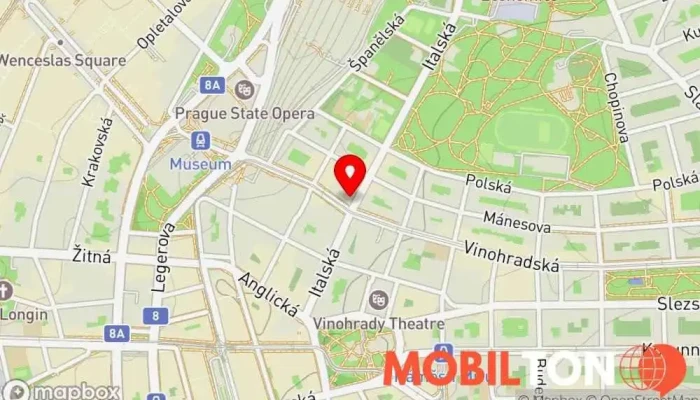 mapa Hospoda Hajnovka Česká restaurace, Restaurace v Vinohrady