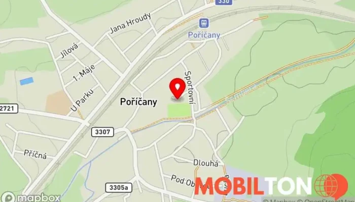 mapa Hospoda na hřišti Hospoda v Sportovní 413