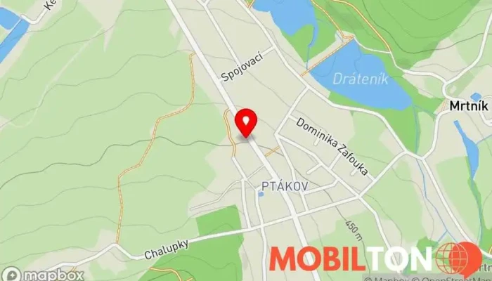 mapa Hospoda Na Ptákově Restaurace v Chaloupky