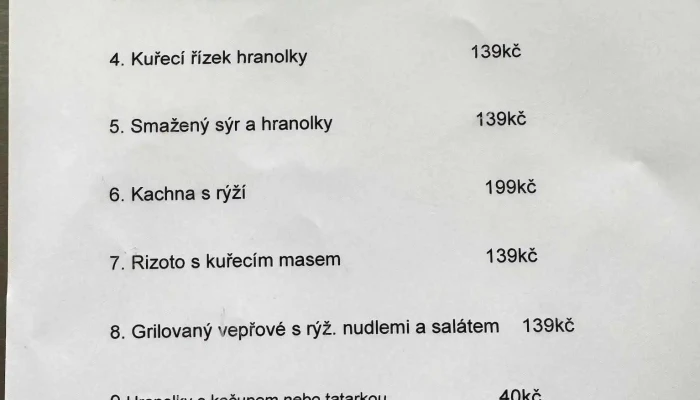 Hospoda Senomaty -  Menu - Nám. Karla Buriana 55