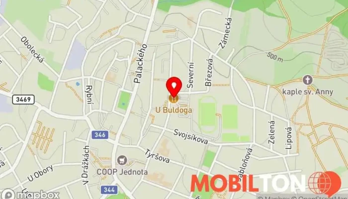 mapa Hospoda u Buldoka Restaurace v Smetanova 72