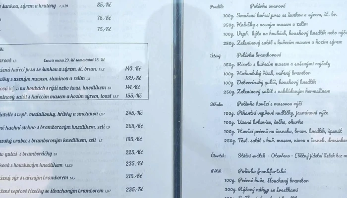 Hospoda U Certa Oteviraci Doba - Vilémovice