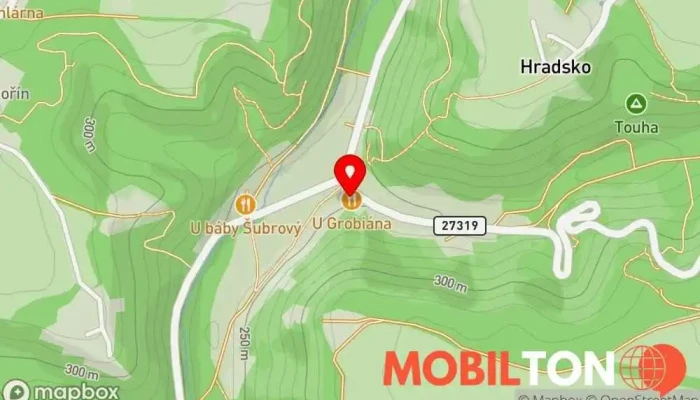 mapa Hospoda u Grobiána Restaurace v Kokořínský Důl