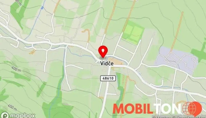 mapa Hospoda U Hanáčků Restaurace v Vidče