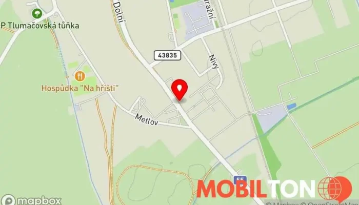 mapa Hospoda U Hřebčína Restaurace v Dolní 233