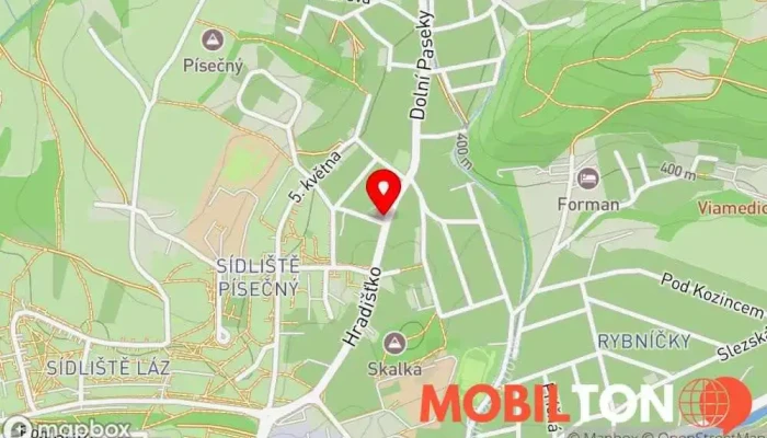 mapa Hospoda U Juráša Restaurace v Hradišťko 760