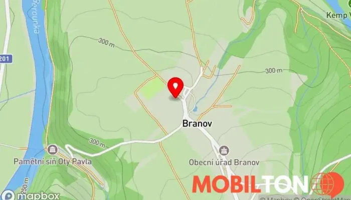 mapa Hospoda u Vitoušů Restaurace v Branov