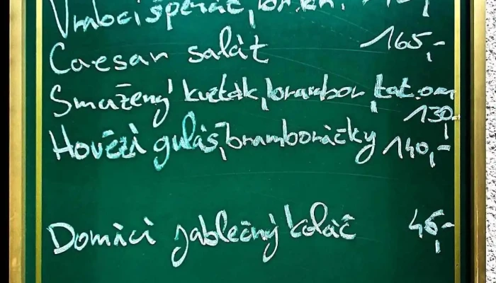 Hospoda V Proudech -  Menu - Štěchovice-slapy Nad Vltavou