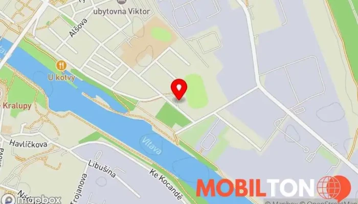 mapa hospůdka Čechie Restaurace v 278 01