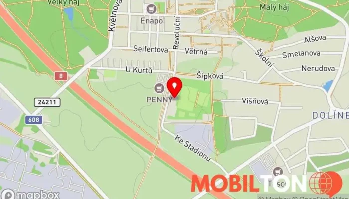 mapa Hospůdka Domeček Pivní zahrádka v Ke Stadionu 375