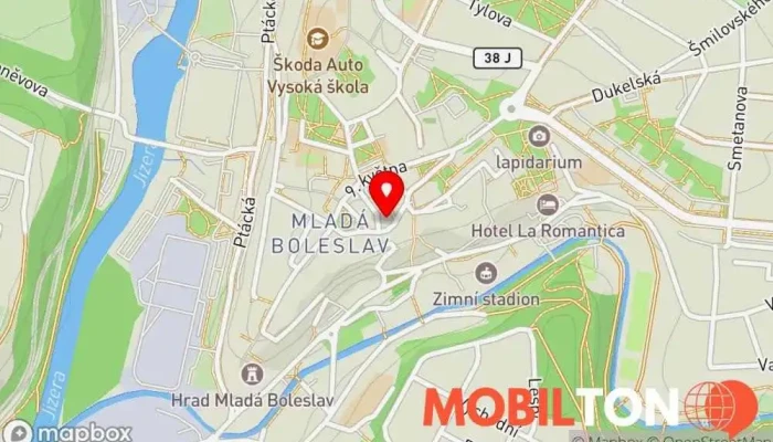 mapa Hospůdka Kufr Restaurace v Mladá Boleslav I